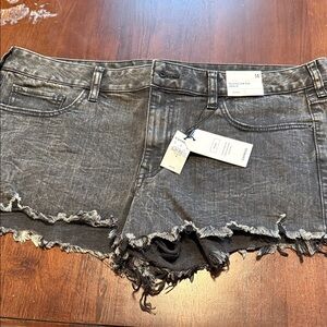 Express Black Jean Shorts